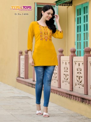 Bubbly vol 14 by Tips and tops Heavy Reyon embroidered short top wholesaler  readymade suit catalogs