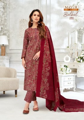 Bulbul vol 1 by Mayur creation Pure cotton printed kurti pant and dupatta collection at low price readymade suit catalogs