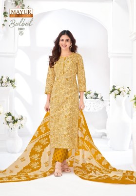 Bulbul vol 2 by Mayur Pure Cotton Printed Kurti pant with dupatta catalogue at affordable rate readymade suit catalogs