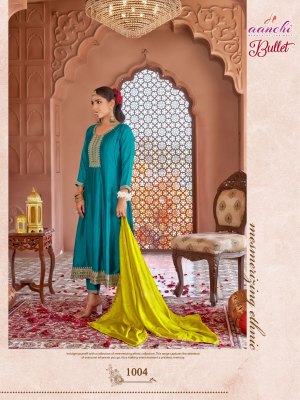 Bullet by Aanchi Vichitra Silk Flair Fancy Readymade suit catalogue at affordable rate readymade suit catalogs