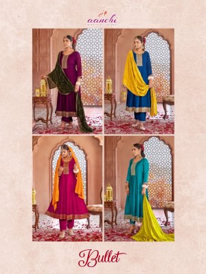 Bullet by Aanchi Vichitra Silk Flair Fancy Readymade suit catalogue at affordable rate readymade suit catalogs