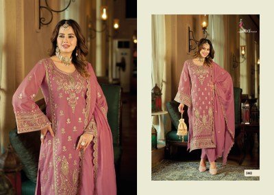 Buy Eba Lifestyle Aroma Designer Organza Suits Wholesale in Surat readymade suit catalogs