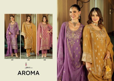 Buy Eba Lifestyle Aroma Designer Organza Suits Wholesale in Surat readymade suit catalogs
