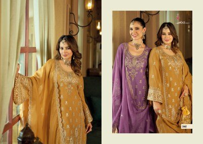 Buy Eba Lifestyle Aroma Designer Organza Suits Wholesale in Surat readymade suit catalogs