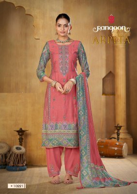 Buy Rangoon Arpita Catalog Premium Muslin Silk Bottom Suits readymade suit catalogs