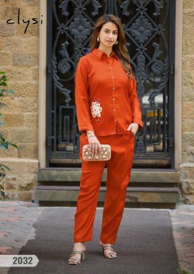 CLYSI Zaira Viscose Silk Handwork Kurti Pant Set kurtis catalogs