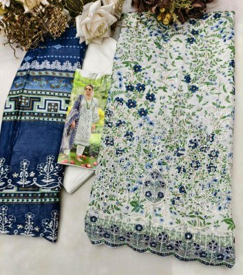 COSMOS FASHION RIWAYAT VOL-1 –Lawn Cotton Chikankari 3-Piece Dress Material dress material catalogs