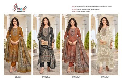 Shree Fabs KT 234 Pakistani Dress Material Pure Viscose Maslin Catalogue Pcs Wholesale Rate  pakistani suit catalogs