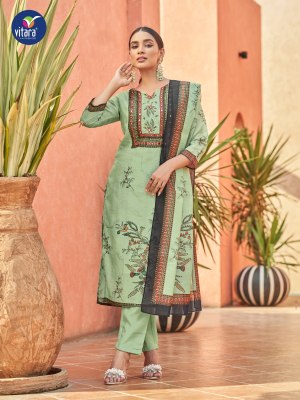 Canopus by Vitara fashion viscose digital printed kurti pant and dupatta catalogue at low rate readymade suit catalogs