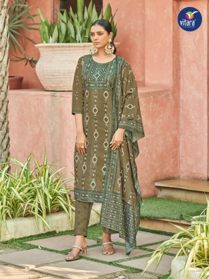 Canopus by Vitara fashion viscose digital printed kurti pant and dupatta catalogue at low rate readymade suit catalogs