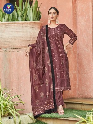 Canopus by Vitara fashion viscose digital printed kurti pant and dupatta catalogue at low rate readymade suit catalogs