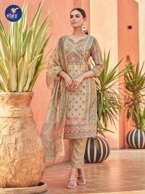 Canopus by Vitara fashion viscose digital printed kurti pant and dupatta catalogue at low rate readymade suit catalogs