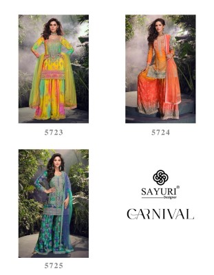 Carnival by Sayuri Designer Premium Silk Embroidered palazzo suit catalogue  readymade suit catalogs