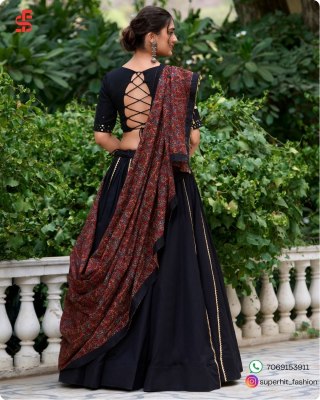Celebrate New Collection Navratri style lovely printed cotton lehenga choli With Purse  Wholesale lehenga choli