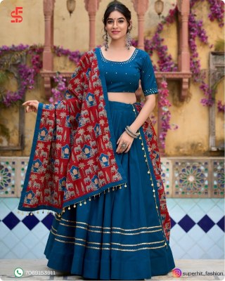 Celebrate New Collection Navratri style lovely printed cotton lehenga choli With Purse  Wholesale lehenga choli
