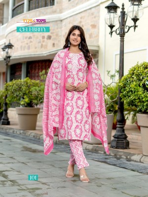 Celebrity by tips and tops cotton printed readymade suit catalogue at affordable rate readymade suit catalogs