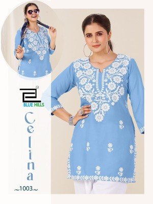 Celina by Blue Hills Heavy reyon embroidered short top collection with low rate western wear catalogs
