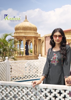 Celina by Karissa Premium pure reyon Designer suit with Afghani Bottom catalogue at affordable rate readymade suit catalogs