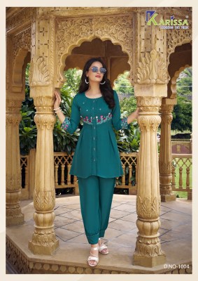 Celina by Karissa premium Liva Tag Fancy Short top with Afghani bottom catalogue at affordable rate Size wise Combo Set