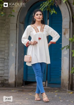 Centuri vol 3 by Kadlee Reyon Wrinkle Thread work western top catalogue at affordable rate western wear catalogs