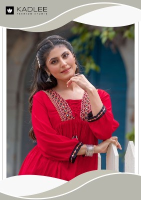 Centuri vol 3 by Kadlee Reyon Wrinkle Thread work western top catalogue at affordable rate western wear catalogs
