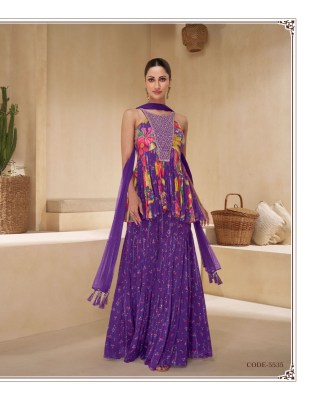 Chakori by Sayuri Designer pure muslin Flower Printed Readymade Sharara Suit catalogue fancy sharara suit Catalogs