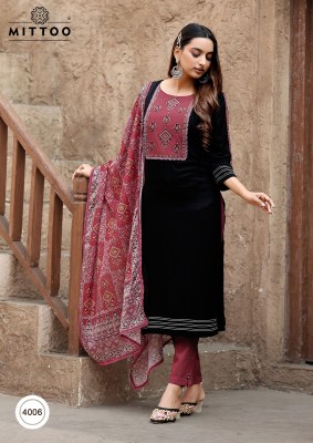 Chand by Mittoo Reyon Thread Work Cotton Kurti pant with dupatta catalogue at low rate readymade suit catalogs