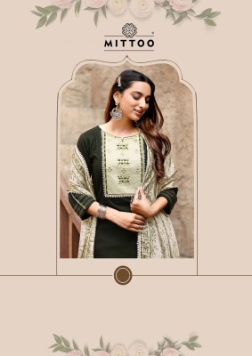 Chand by Mittoo Reyon Thread Work Cotton Kurti pant with dupatta catalogue at low rate readymade suit catalogs