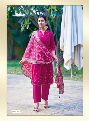Chandani vol 1 by Kushal Roman Silk fancy Embroidered Kurti pant and dupatta catalogue at low price readymade suit catalogs