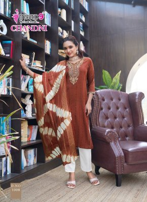 Chandani vol 1 by Mystic 9 Premium Quality Embroidered Readymade suit catalogue at affordable rate readymade suit catalogs