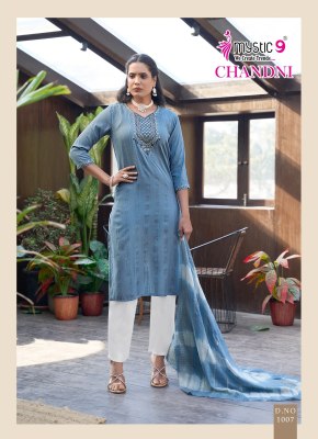 Chandani vol 1 by Mystic 9 Premium Quality Embroidered Readymade suit catalogue at affordable rate readymade suit catalogs
