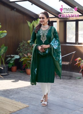 Chandani vol 1 by Mystic 9 Premium Quality Embroidered Readymade suit catalogue at affordable rate readymade suit catalogs
