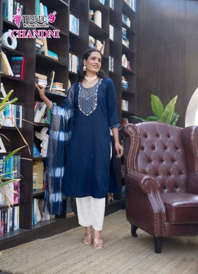 Chandani vol 1 by Mystic 9 Premium Quality Embroidered Readymade suit catalogue at affordable rate readymade suit catalogs