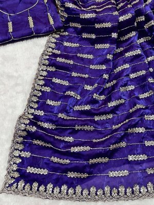 Chandni Designer Space Silk Saree with Original Beads Work sarees