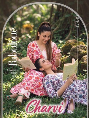 Charvii Pure Cotton 60×60 Discharge Print Kurti Pant Set 