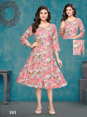 Cherry lunching exclusive reyon foil printed kurti catalogue at affordable rate kurtis catalogs