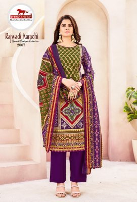 Chetak Rajwadi Karachi Vol 2 Karachi Dress Material soft cotton catalogs wholesale rate  dress material catalogs
