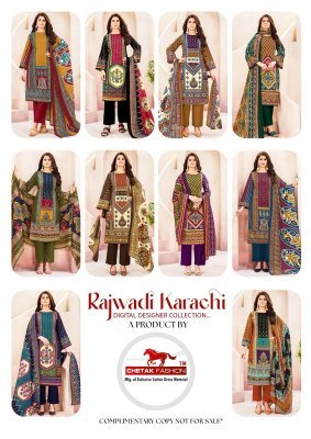 Chetak Rajwadi Karachi Vol 2 Karachi Dress Material soft cotton catalogs wholesale rate  dress material catalogs