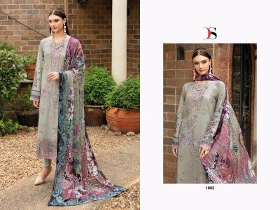 Chevron 14 by Deepsy Suit Pure Cotton Embroidered unstitched suit collection with low price salwar kameez catalogs