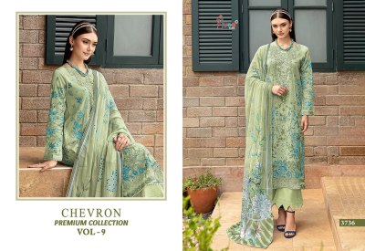 Chevron Vol 9 by Shree Fab Pure Cotton Self Embroidered Pakistani suit collection  pakistani suit catalogs