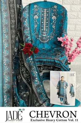 Chevron cotton vol 11 by Jade Pure Heavy Lawn Cotton unstitched suit catalogue at affordable rate salwar kameez catalogs
