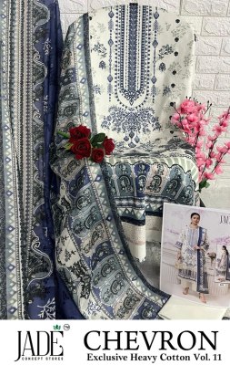 Chevron cotton vol 11 by Jade Pure Heavy Lawn Cotton unstitched suit catalogue at affordable rate salwar kameez catalogs