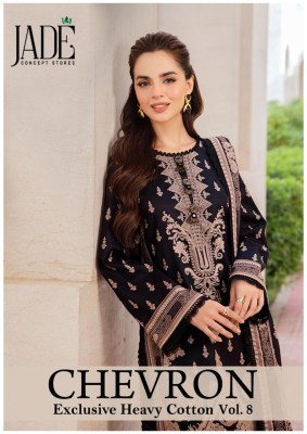 Chevron cotton vol 8 by Jade Heavy lawn cotton unstitched dress material catalogue at affordable rate Amavi
