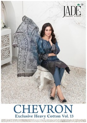 Chevron vol 13 by Jade Exclusive Pure Heavy Cotton unstitched Pakistani suit catalogue at affordable rate wholesale catalogs