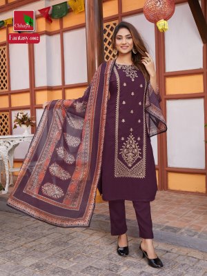 Chhaya by Fantcy  heavy modal silk embroidered kurti pant and dupatta catalogue at affordable rate readymade suit catalogs