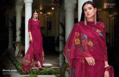 Chikankari vol 3 by Lily and lali fancy handwork designer readymade suit catalogue at amaviexpo readymade suit catalogs