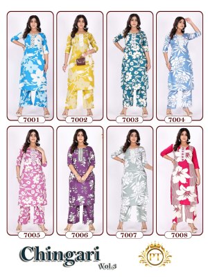 Chingari vol 3 by Padmavati Textile Reyon ODP Printed Gala work Kurti with bottom collection at affordable rate kurtis catalogs