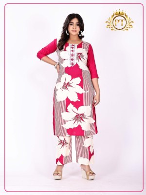 Chingari vol 3 by Padmavati Textile Reyon ODP Printed Gala work Kurti with bottom collection at affordable rate kurtis catalogs