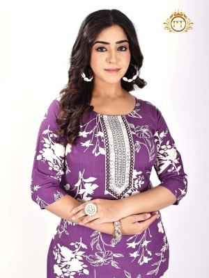 Chingari vol 3 by Padmavati Textile Reyon ODP Printed Gala work Kurti with bottom collection at affordable rate kurtis catalogs