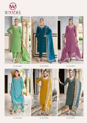 Chitraa Vol-2 by Woodee Rayon Kurti Pant with Muslin Digital Dupatta readymade suit catalogs